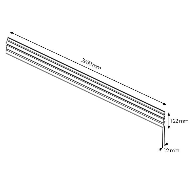 Panel lamelowy VOX LINERIO M-LINE Szary 12x122x2650mm