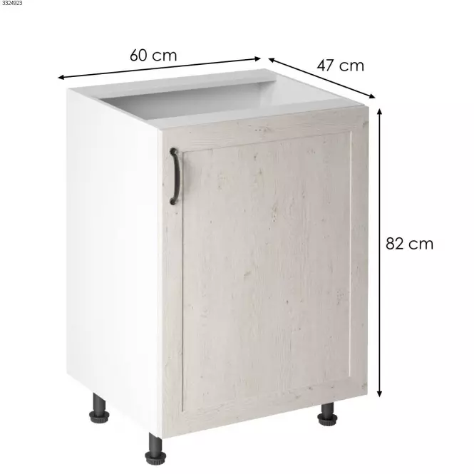 Szafka Kuchenna Royal D60-P P Sosna Nordycka/Biały,2