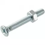 Śruby z gwintem łeb płaski ocynk M4X40mm