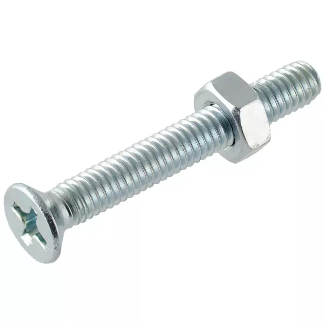 Śruby z gwintem łeb płaski ocynk M6X40mm