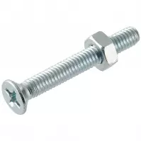 Śruby z gwintem łeb płaski ocynk M6X20mm