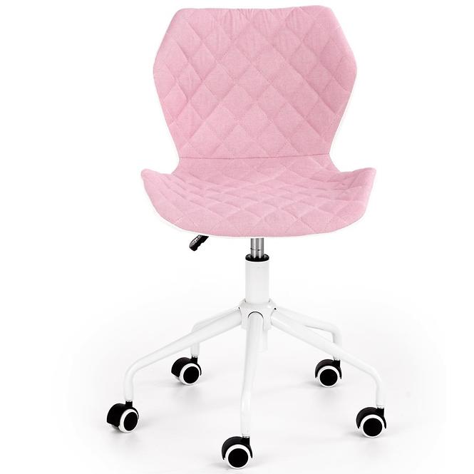 Fotel Obrotowy Matrix 3 Różowy/Biały