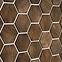 Panel Dekoracyjny Hexagon Dąb Ciemny,2