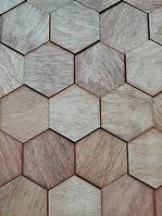 Panel Dekoracyjny Hexagon Mahoń