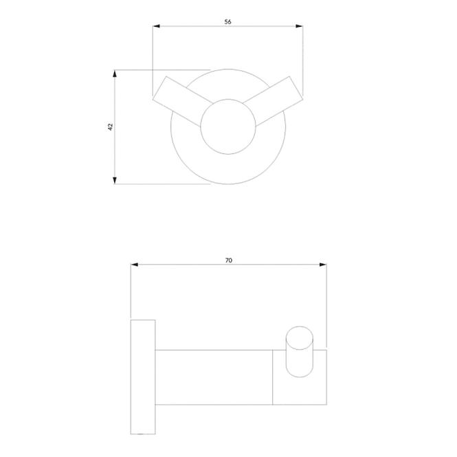 Haczyk podwójny Modern Project MP60120CR chrom