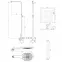 System natryskowy natynkowy Sacramento SC2344CRB chrom-biały,2