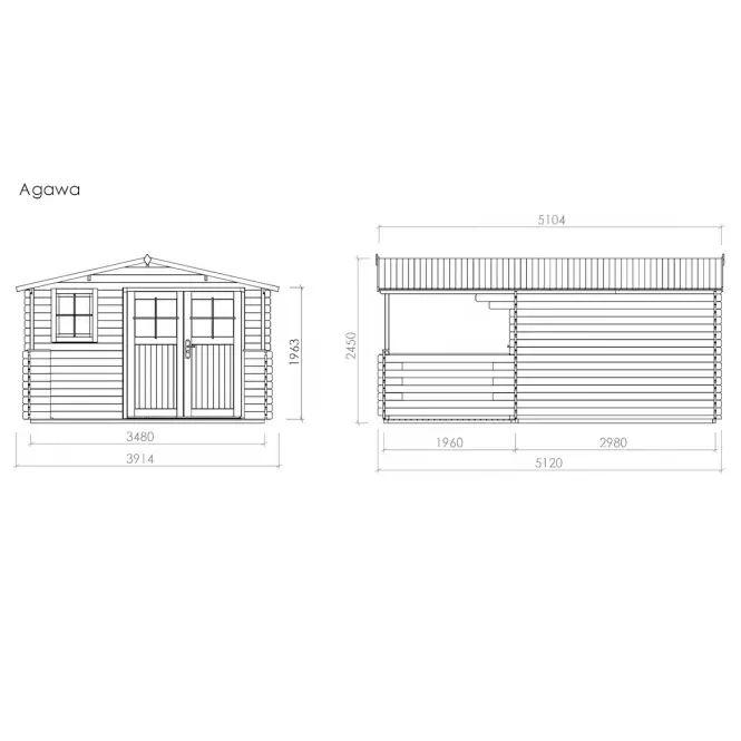 Domek ogrodowy AGAWA 366/516 - uszkodzony