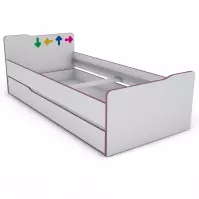 Łóżko Matrix 90 biały/fiolet