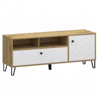 Stolik Rtv Sorrento B 2d Dąb Artisan/Biały