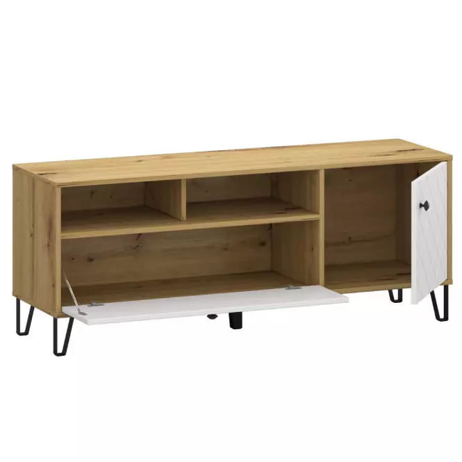 Stolik Rtv Sorrento B 2d Dąb Artisan/Biały
