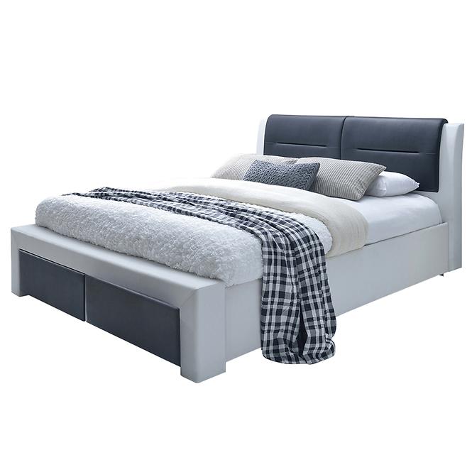 Łóżko Cassandra-S 140 biało-czarny