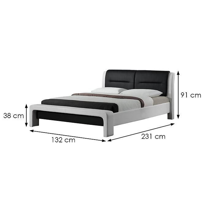 Łóżko Cassandra 120 biało-czarny