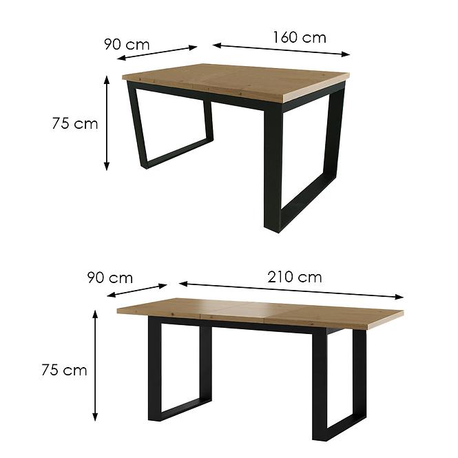 Stół rozkładany St-23 160/210x90cm dąb naturalny