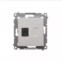 D61/11/Gniazdo komputerowe pojedyncze rj45 białe