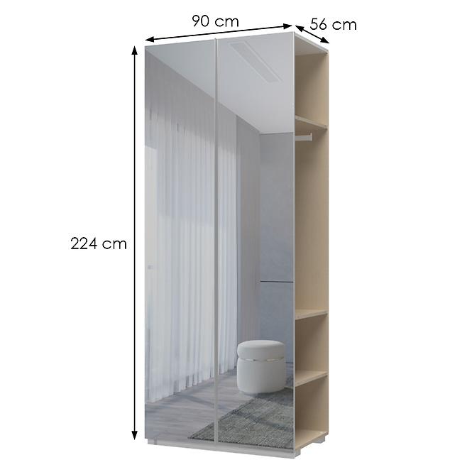 Rozbudowa szafy 2D Avis 2x lustro DP2-2OG/AV lakierowana