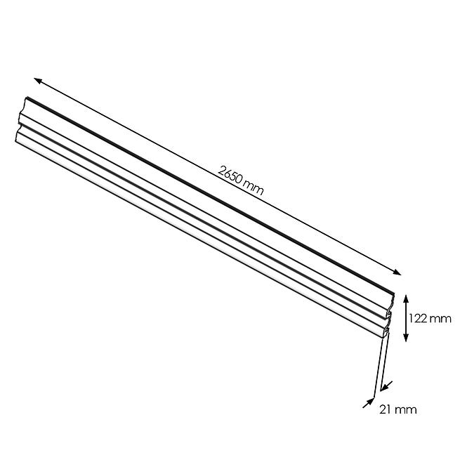 Panel lamelowy VOX LINERIO L-LINE Antracyt 21x122x2650mm