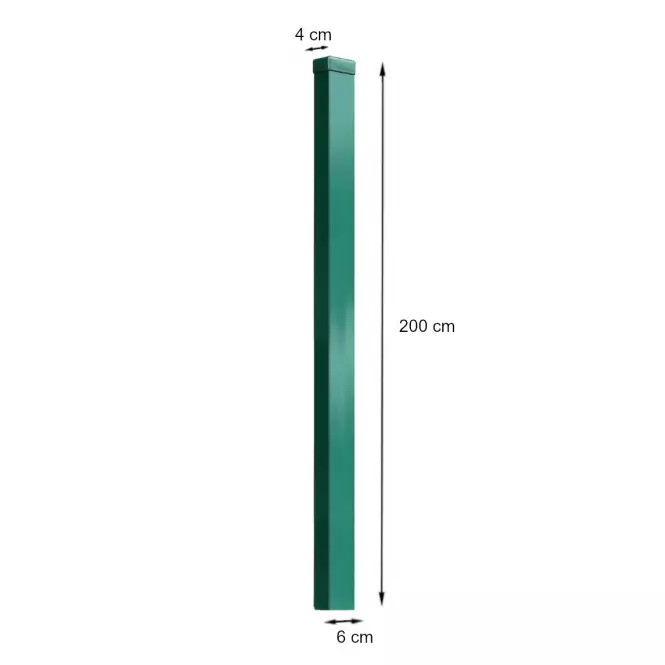 Słup 40x60 2m zielony