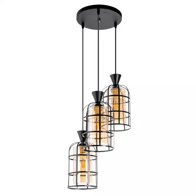 Lampa Drut W-5007/3 Bursztyn LW3