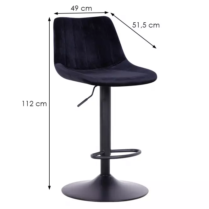 Stołek Zeta Lr-8076 Black 8167-70