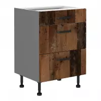 Szafka kuchenna TESSA oldstyle/antracyt 60d 3s bb