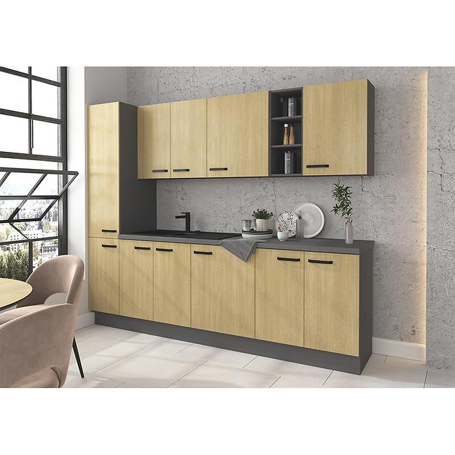 Szafka kuchenna SCANDI jodełka/antracyt 60dps-215 1f 3s