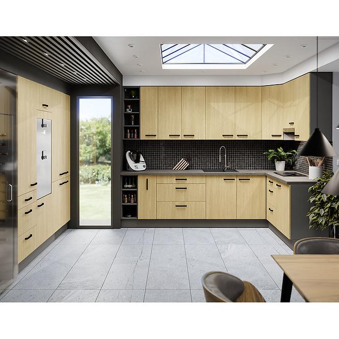 Szafka kuchenna SCANDI jodełka/antracyt 60dps-215 1f 3s