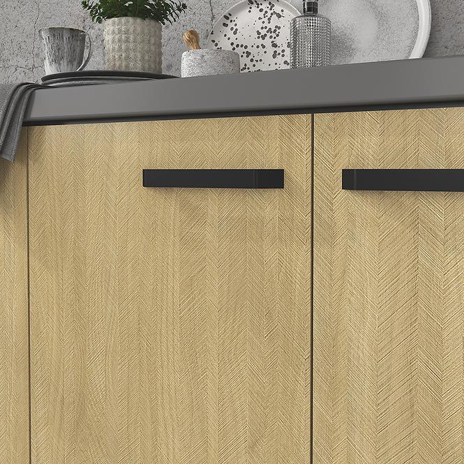 Szafka kuchenna SCANDI jodełka/antracyt 60dpm-215 2f