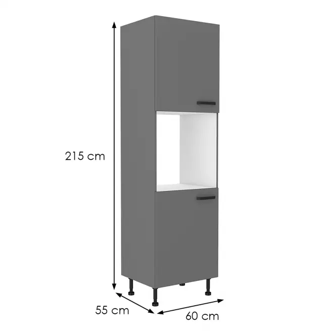 Szafka kuchenna NESSA antracyt 60dp-215 2f