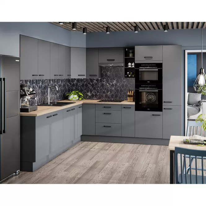 Szafka kuchenna NESSA antracyt 60dps-215 1f 3s