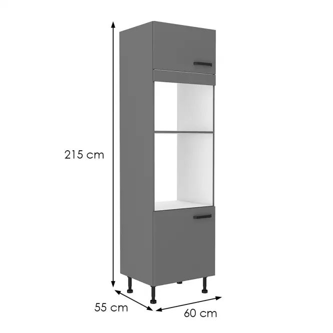 Szafka kuchenna NESSA antracyt 60dpm-215 2f