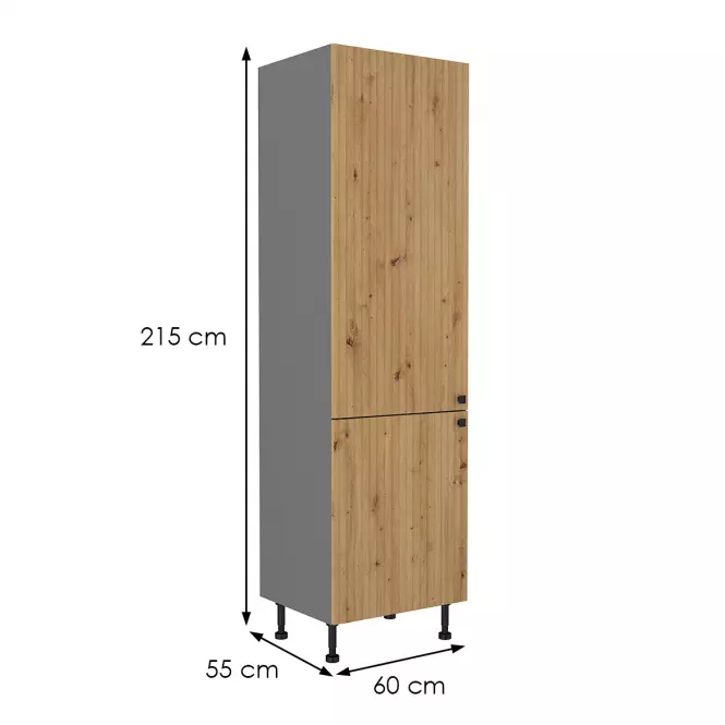 Szafka kuchenna AVA dąb artisan/antracyt 60dk-215 2f