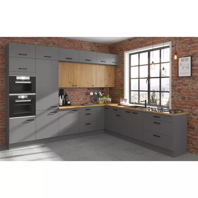 Szafka kuchenna AVA dąb artisan/antracyt 60dk-215 2f