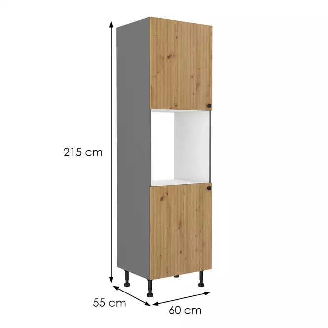 Szafka kuchenna AVA dąb artisan/antracyt 60dp-215 2f