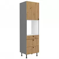 Szafka kuchenna AVA dąb artisan/antracyt 60dps-215 1f 3s