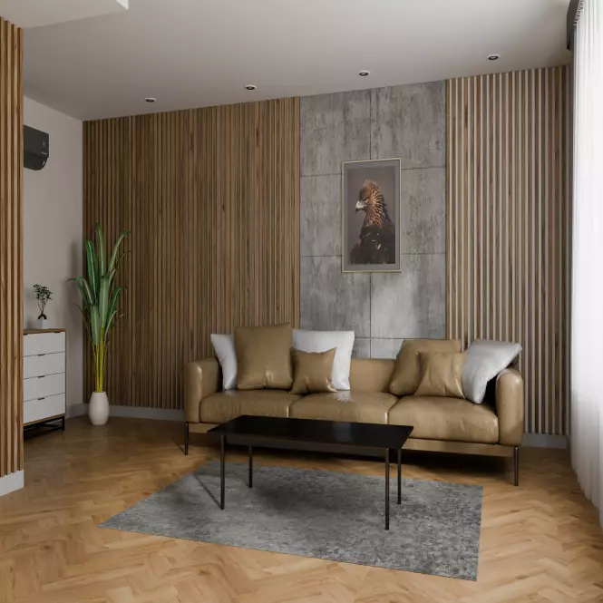 Panel lamelowy 3D MDF/HDF Dąb Natural 41x190x2750