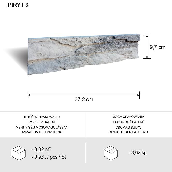 Kamień betonowy Piryt 3 Gray