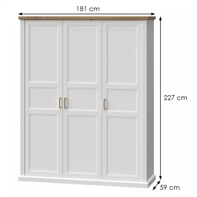 Szafa 3d Tara p3/ta white/pacific walnut