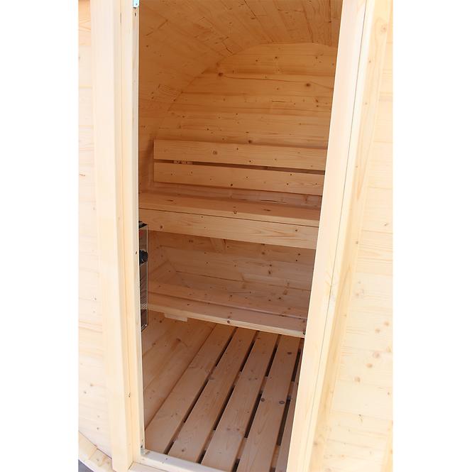 Drewniana sauna beczka 1,5 m + piec elektryczny Harvia BC60