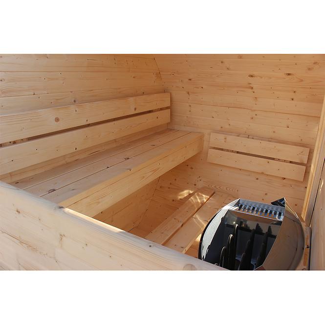 Drewniana sauna beczka 1,5 m + piec elektryczny Harvia BC60