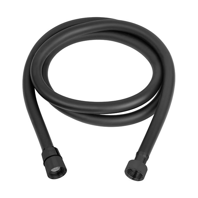 Wąż natryskowy 150 cm czarny PVC