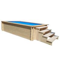 Drewniany basen ogrodowy 4x2 m