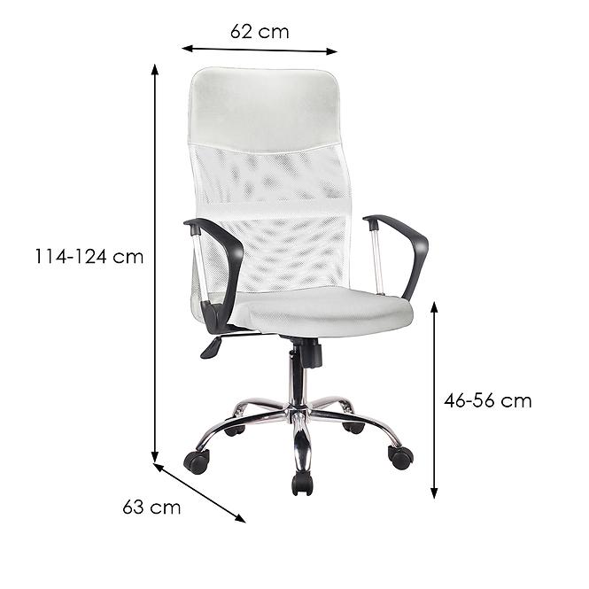 Krzesło obrotowe Mizar 2501 white/chrome