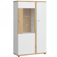 Witryna Avila 2D AILV02 biały/dąb artisan
