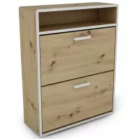 Szafka na buty Capannoli dąb artisan/biały