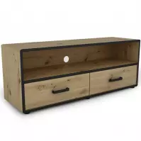 Szafka RTV capannoli 120 2s dąb artisan/czarny