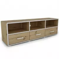 Szafka RTV capannoli 150 3s dąb artisan/biały