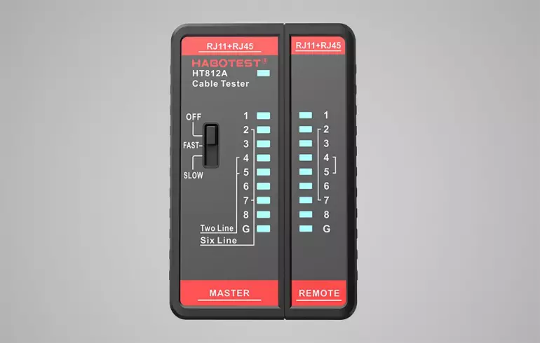 Habotest Tester Przewodów Sieciowych RJ11 / RJ45 HT812A