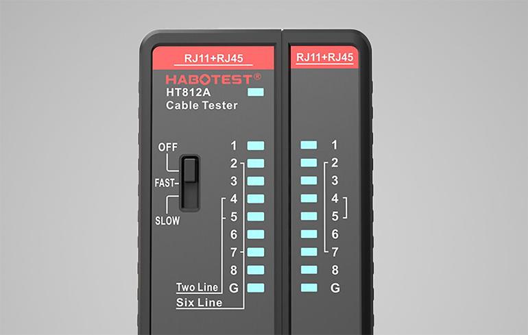 Habotest Tester Przewodów Sieciowych RJ11 / RJ45 HT812A