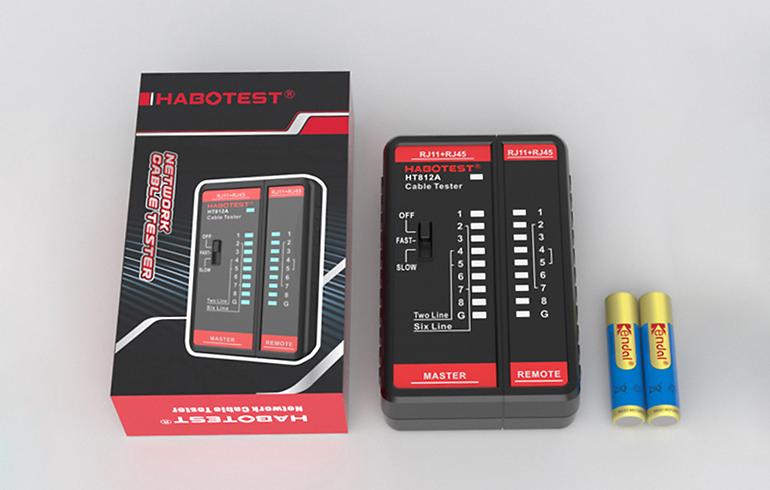 Habotest Tester Przewodów Sieciowych RJ11 / RJ45 HT812A