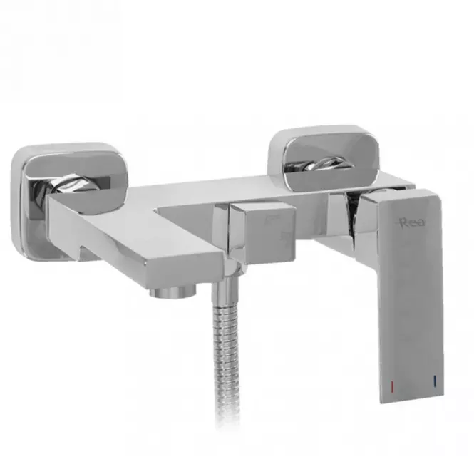 Bateria wannowa z zestawem wannowym Rea Fenix chrom